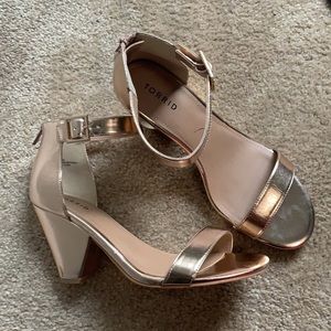 TORRID 11 Rose Gold Strap Heels